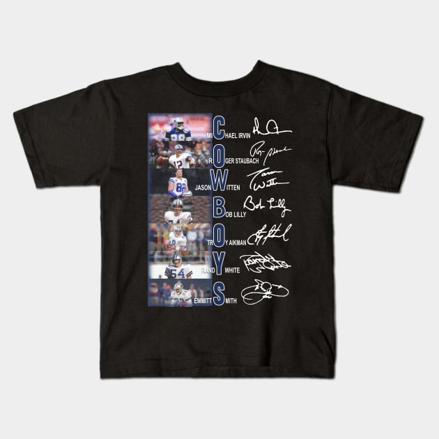 Cowboys, Michael, Irvin, Roger, Staubach Kids T-Shirt by VEQXAX